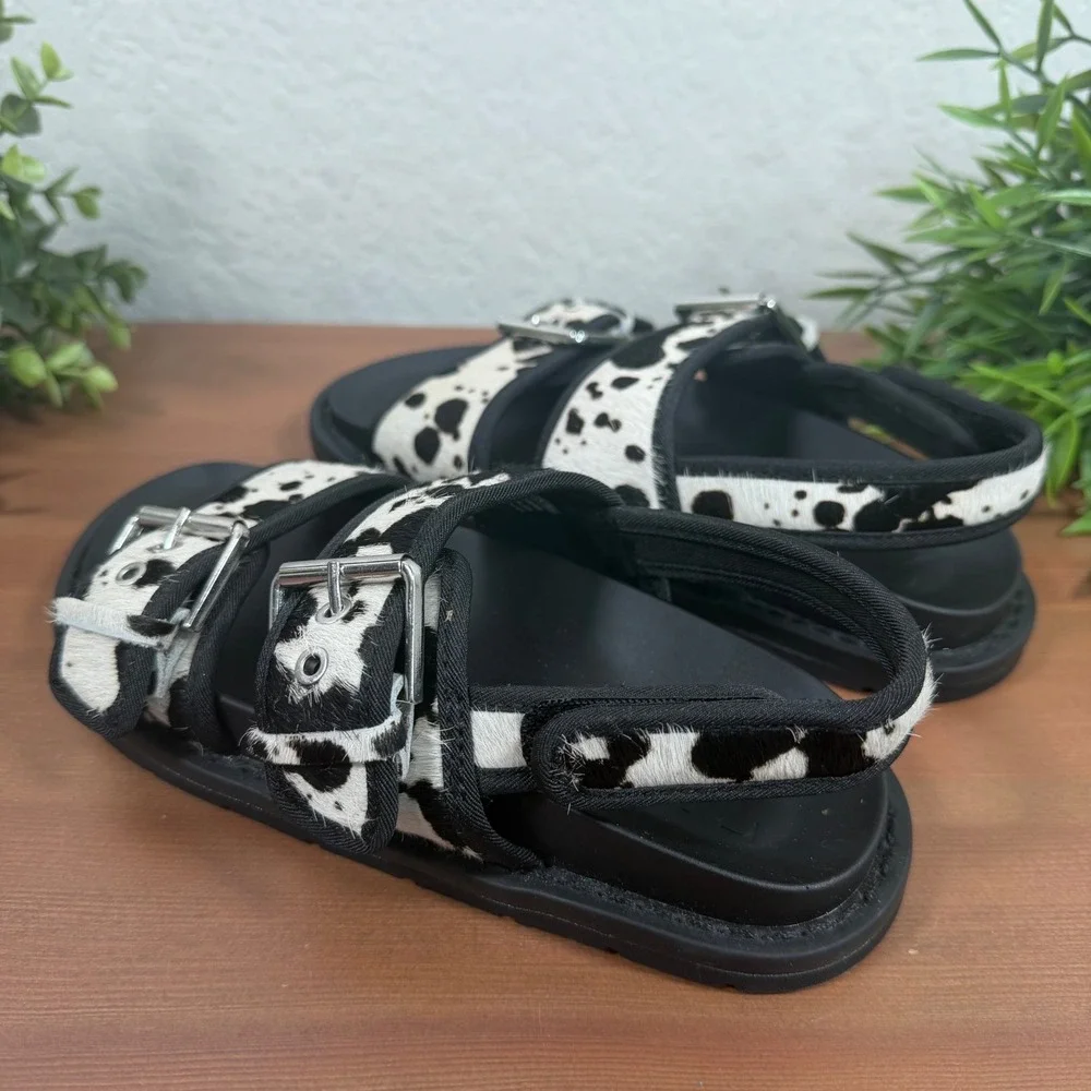 Zara Kids Animal Print Double Buckle Sandals Size 31